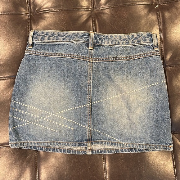 vintage jean mini skirt - Picture 2 of 2